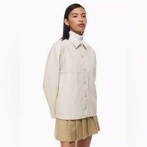 Aritzia Sunday Best gabby shirt jacket vegan leather